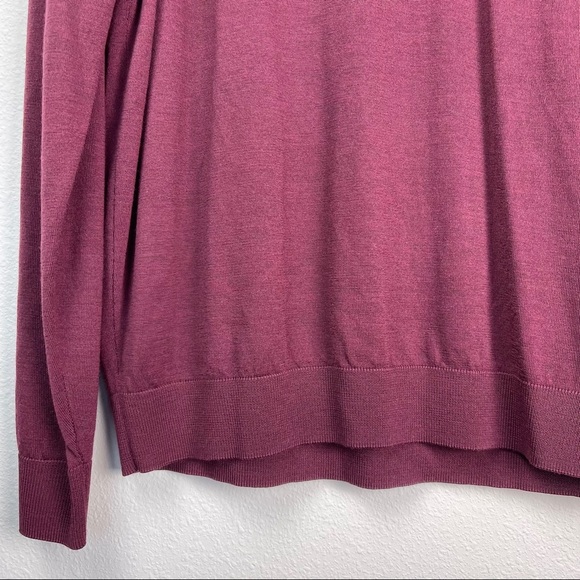 NWT Daniel Cremieux Men Signature V-Neck 100% merino wool sweater  maroon color - Picture 4 of 7
